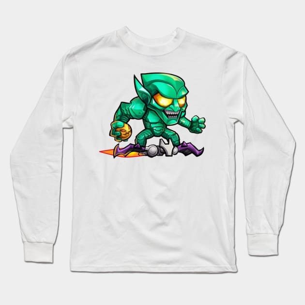 green goblin Long Sleeve T-Shirt by mprokolo corgi